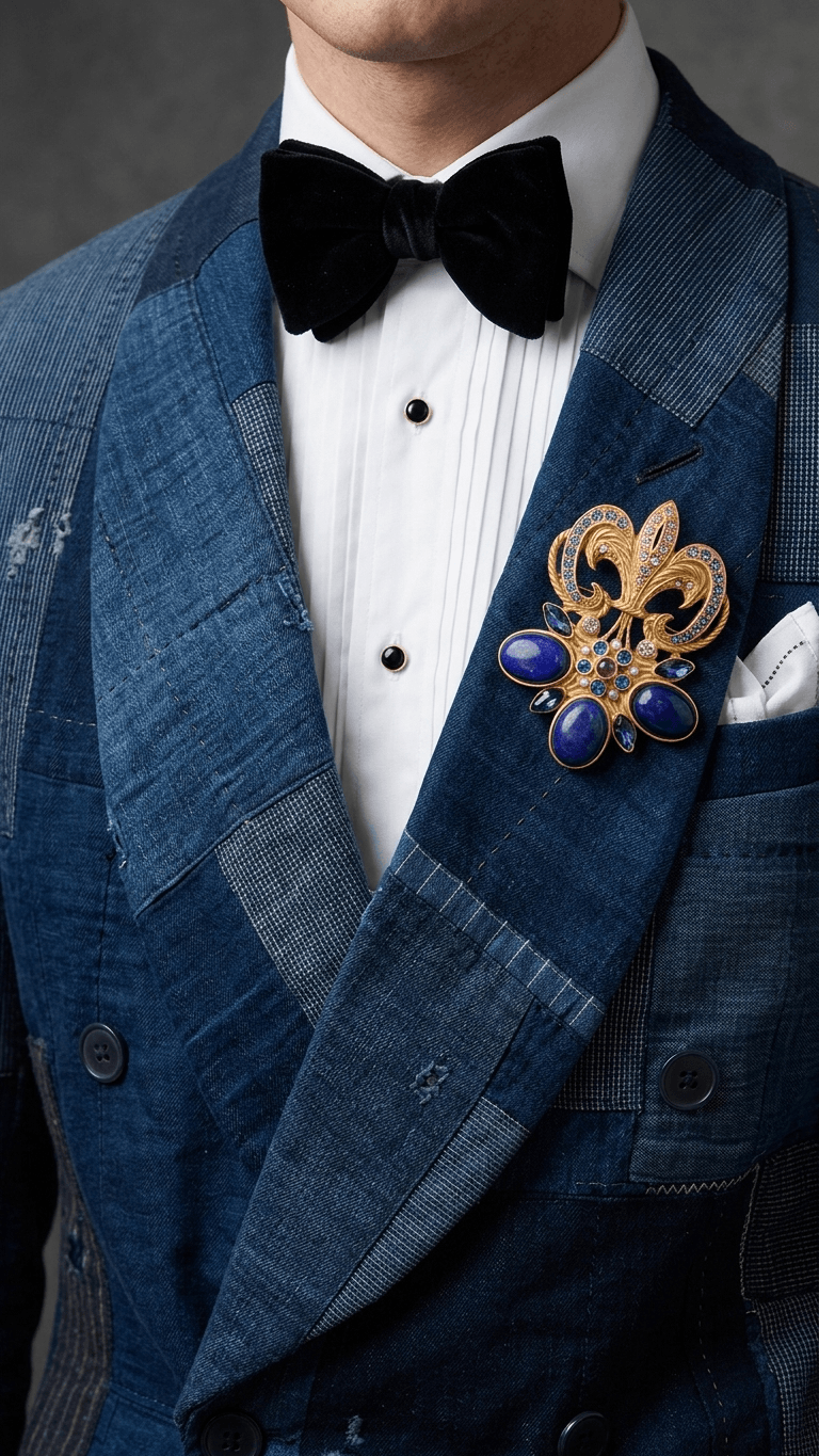 Jose Barrera Brooch Florentine Fleur de Lis Medieval Brass Brooches Pins